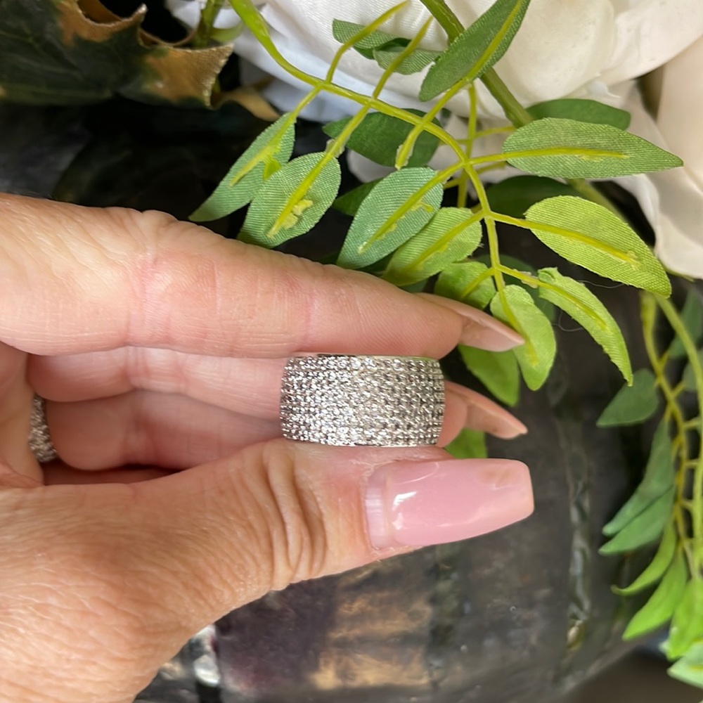 Very wide cz pave band size 7